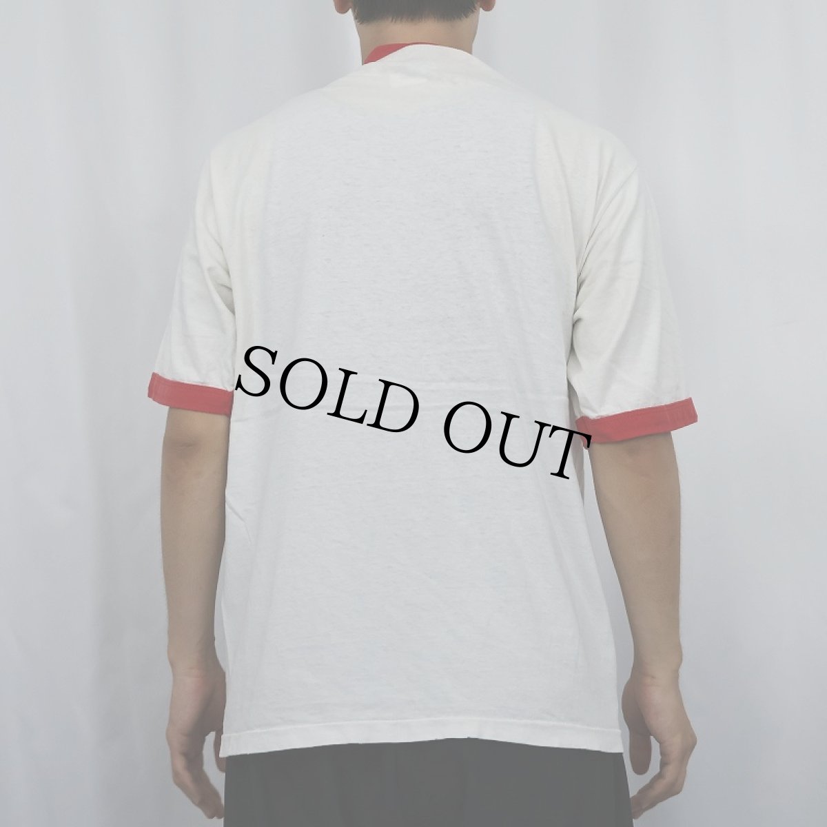 画像4: 2000's Nintendo SUPER MAEIO USA製 ゲームキャラクター プリントリンガーTシャツ L (4)