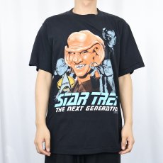 画像2: 90's STAR TREK USA製 "THE NEXT GENERATION" SFテレビドラマプリントTシャツ BLACK L (2)