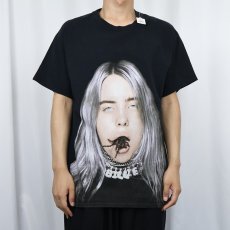 画像2: Billie Eilish "you should see me in a crown" ミュージシャンフォトプリントTシャツ BLACK L (2)