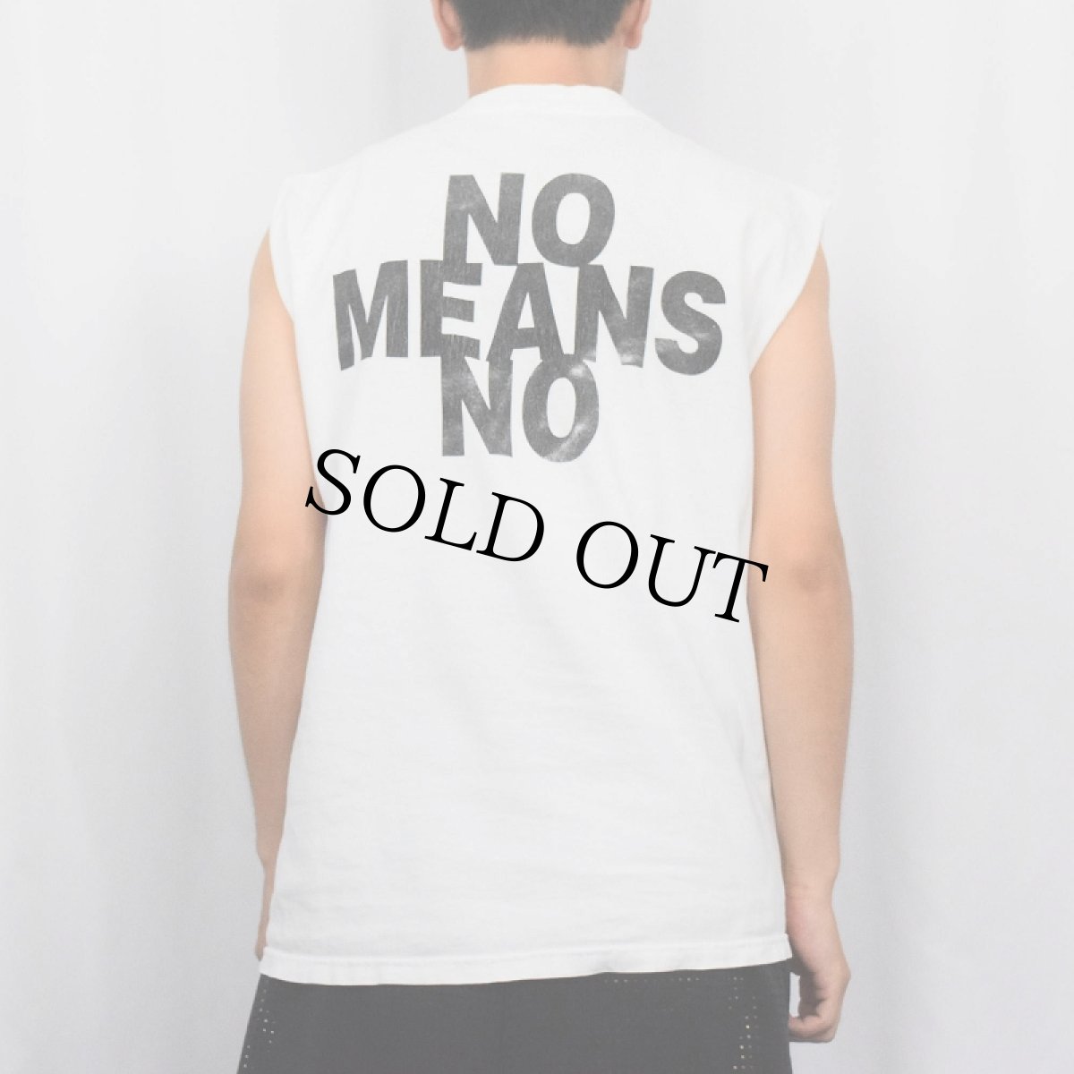 画像4: 90's〜 Nomeansno "KIll Everyone Now" カットオフスリーブ ロックバンドTシャツ (4)