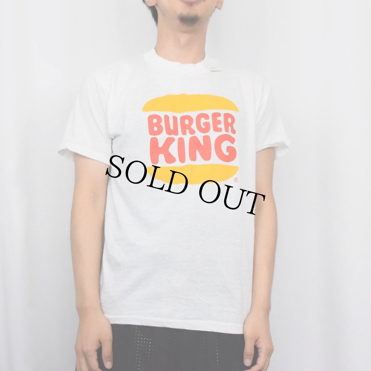 画像2: 80's BURGER KING USA製 ハンバーガーショップ ロゴプリントTシャツ L (2)