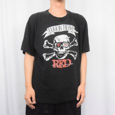 画像3: 90's USA製 "FUCKIN' HEAVY" スカルプリントTシャツ BLACK XL (3)