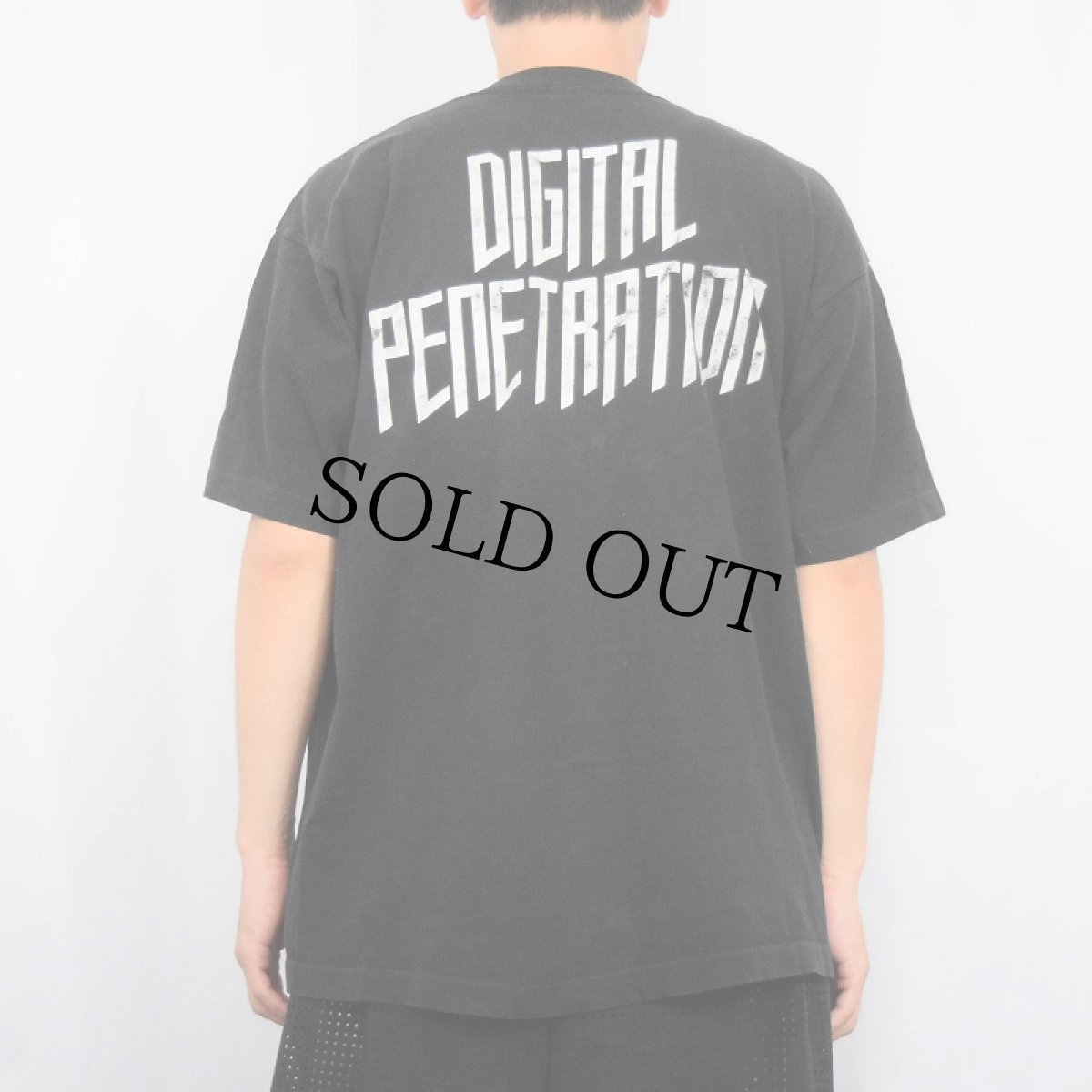 画像4: 90's USA製 "FUCKIN' HEAVY" スカルプリントTシャツ BLACK XL (4)