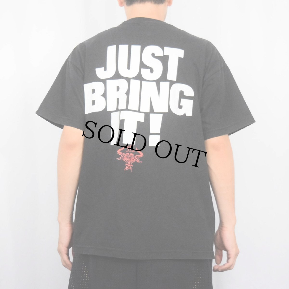 画像3: 90〜2000's WWF ATTITUDE "JUST BRING IT!" プロレス パロディプリントTシャツ BLACK XL (3)