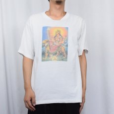 画像2: 90's〜 イラストプリントTシャツ M (2)