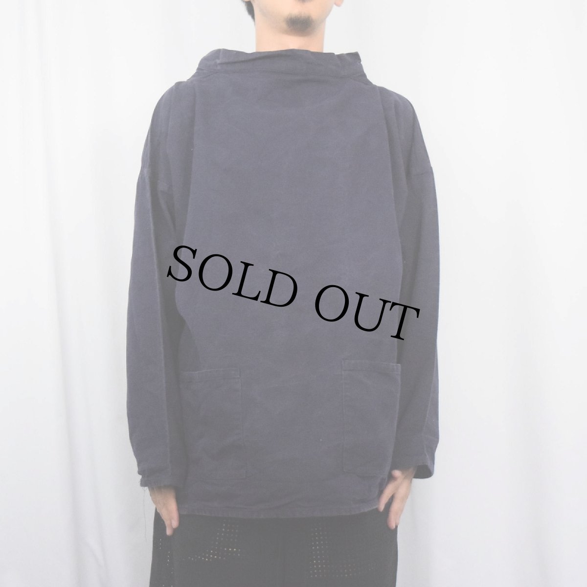 画像2: 80's〜 Yarmo ENGLAND製 フィッシャーマンスモック NAVY L (2)