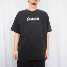 画像3: 90's ERACISM 反人種差別 プリントTシャツ BLACK XL (3)