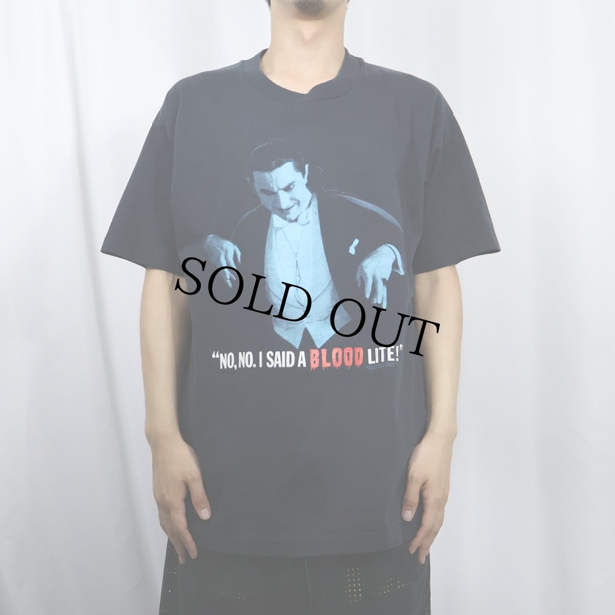 画像2: 90's Dracula USA製 "NO, NO. I SAID A BLOOD LITE!" プリントTシャツ BLACK XL (2)