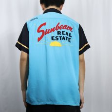 画像4: 60's Hilton "Sunbeam" チェーン刺繍 レーヨンボーリングシャツ 15-M-15 1/2 (4)