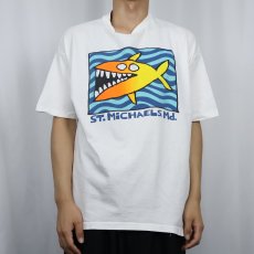 画像2: 90's BIG HED USA製 "ST.MICHAELS,Md." アートプリントTシャツ XL (2)