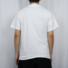 画像3: 90's USA製 チェックイラストプリントTシャツ M (3)