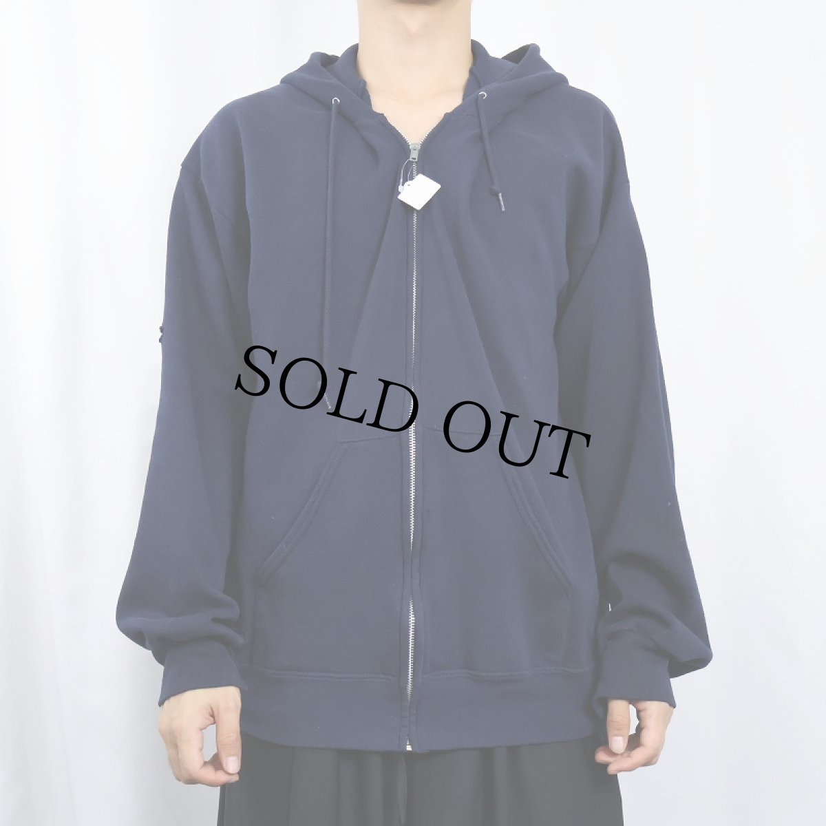 画像2: 70〜80's スウェットジップパーカー NAVY (2)