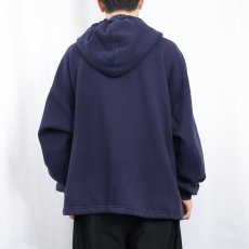 画像3: 90's RUSSELL ATHLETIC USA製 "HIGH COTTON" スウェットジップパーカー NAVY L (3)