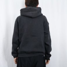 画像3: 90's TULTEX USA製 スウェットジップパーカー BLACK L (3)