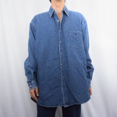 画像2: 90〜2000's Ralph Lauren "BIG SHIRT" デニムボタンダウンシャツ L (2)