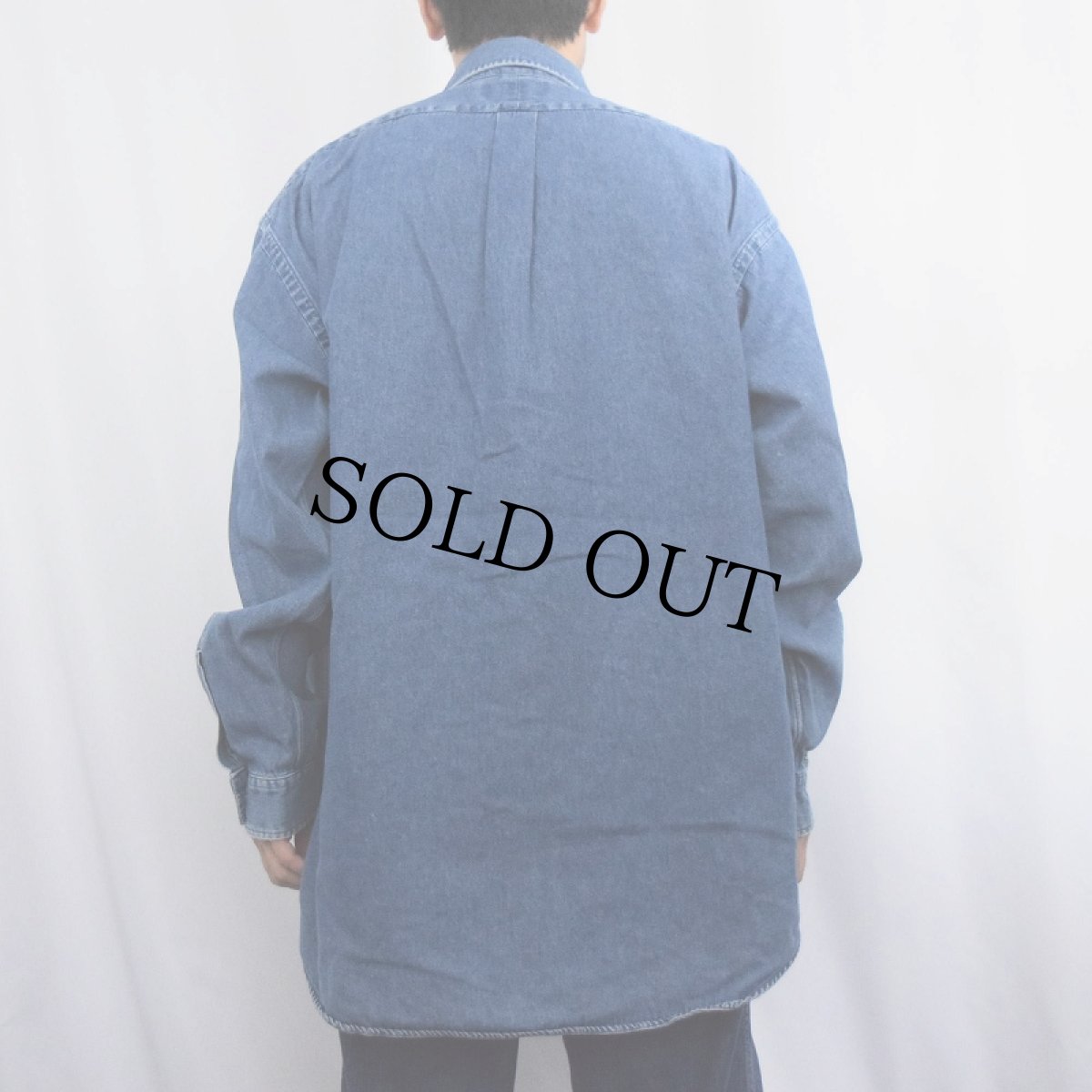 画像3: 90〜2000's Ralph Lauren "BIG SHIRT" デニムボタンダウンシャツ L (3)