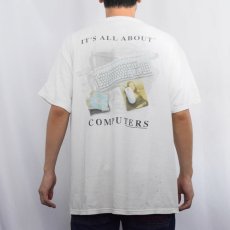 画像4: 2000's "IT'S ALL ABOUT COMPUTERS" プリントTシャツ L (4)
