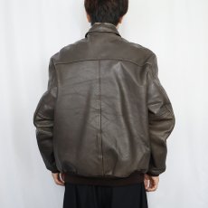 画像3: 70〜80's L.L.Bean USA製 "A-2 TYPE" フライトレザージャケット BROWN L TALL (3)