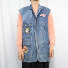 画像6: 60's〜 PENNEY'S PAYDAY ワッペン付き カットオフスリーブ デニムカバーオール (6)