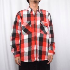 画像2: 80's〜 OUTDOOR EXCHANGE USA製 チェック柄 ヘビーネルシャツ L (2)