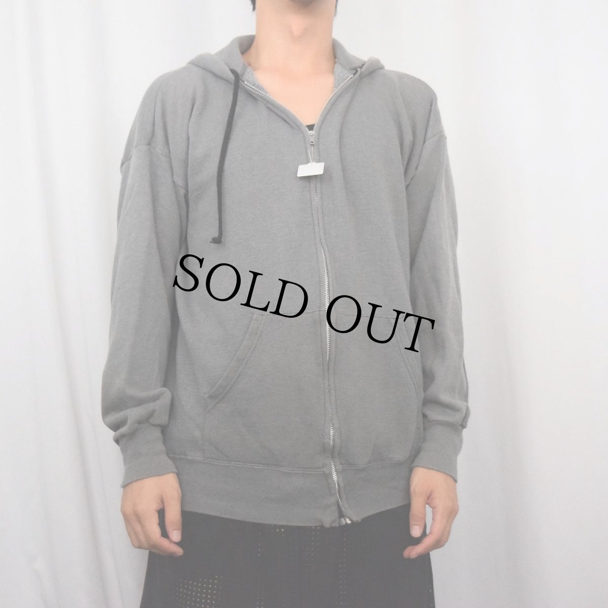 画像2: 70〜80's 無地スウェットジップパーカー (2)