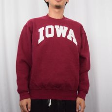 画像2: 90's FRUIT OF THE LOOM USA製 "IOWA" プリントスウェット M (2)