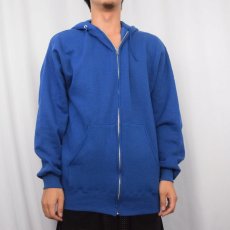 画像2: 80〜90's JERZEES USA製 無地 スウェットジップパーカー L (2)