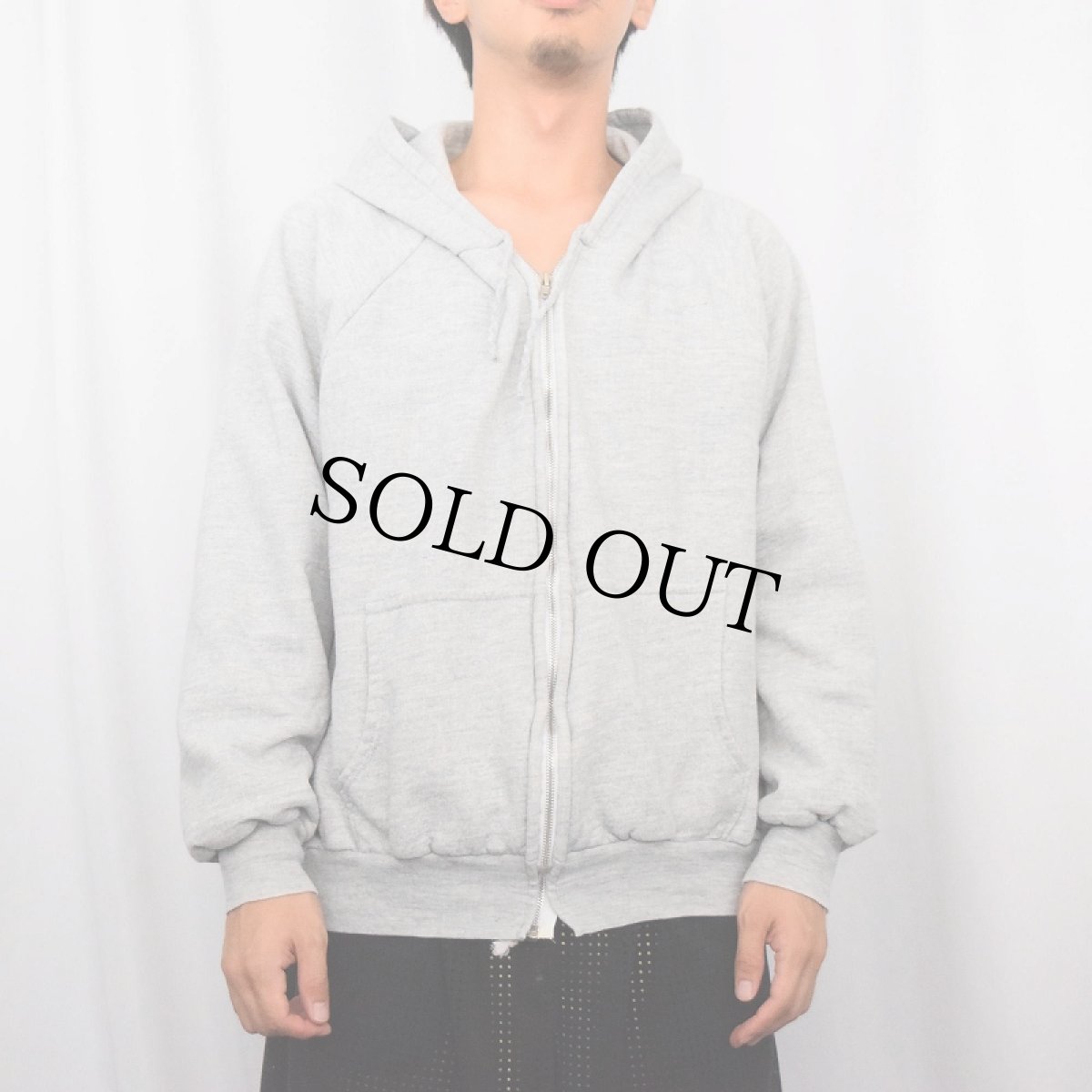 画像2: 80's GENERATION ONE 裏サーマル スウェットジップパーカー L (2)