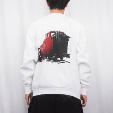 画像4: 90's RIVERTOWN TRADING CO. USA製 機関車プリントスウェット XL (4)
