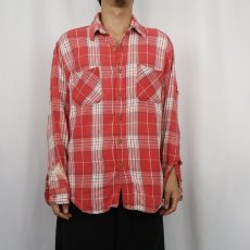 画像2: 80's BIG MAC USA製 チェック柄 ヘビーネルシャツ L (2)