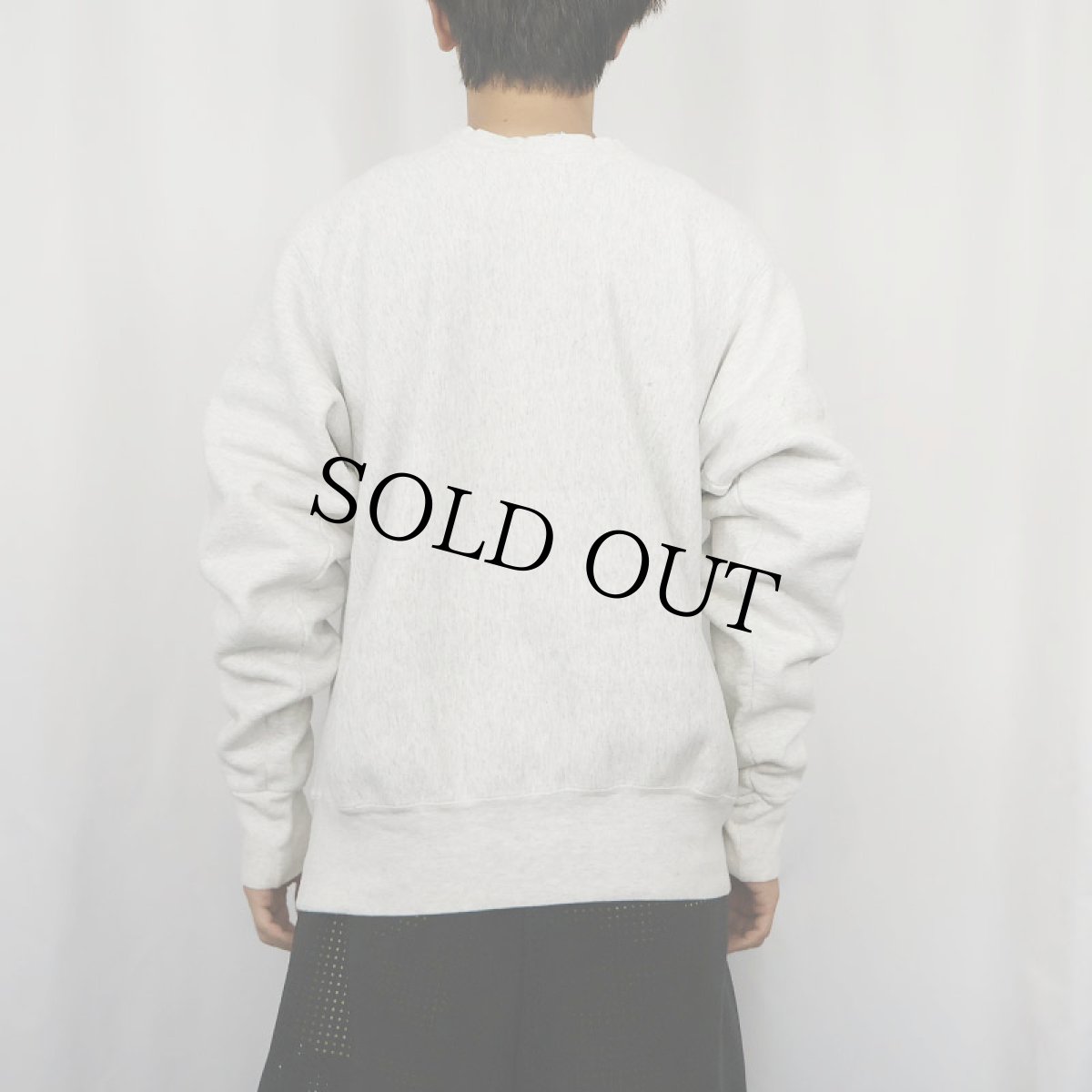 画像3: 90's USA製 REVERSE WEAVE TYPE "NAVY" プリントスウェット M (3)
