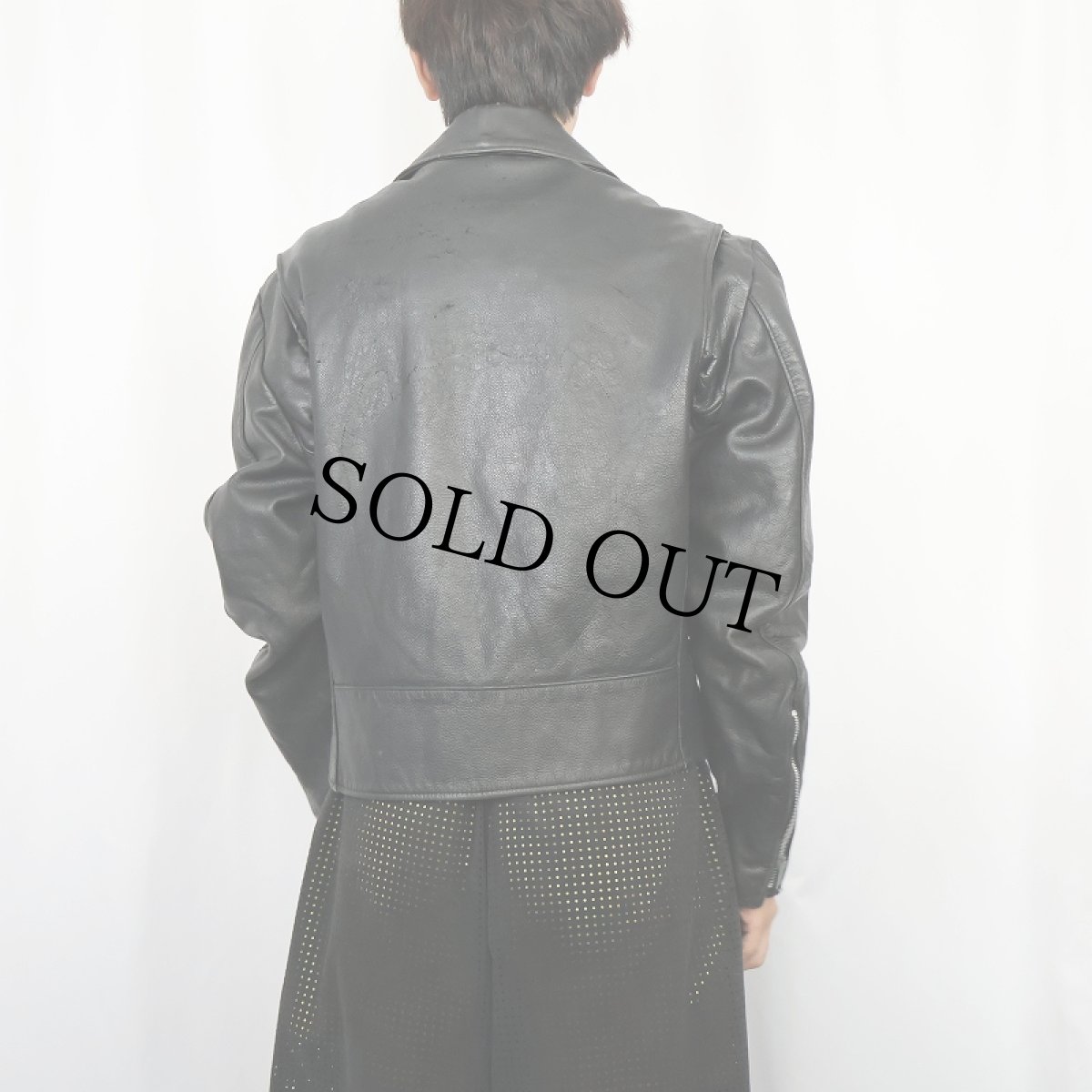 画像3: 70's Exelled USA製 キルティングライナー ダブルライダースジャケット BLACK SIZE40 (3)