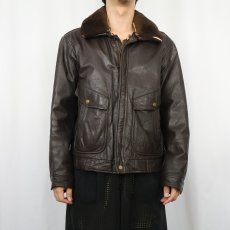 画像2: 90's〜 M.Julian "G-1 TYPE" フライトレザージャケット BROWN SIZE40 (2)