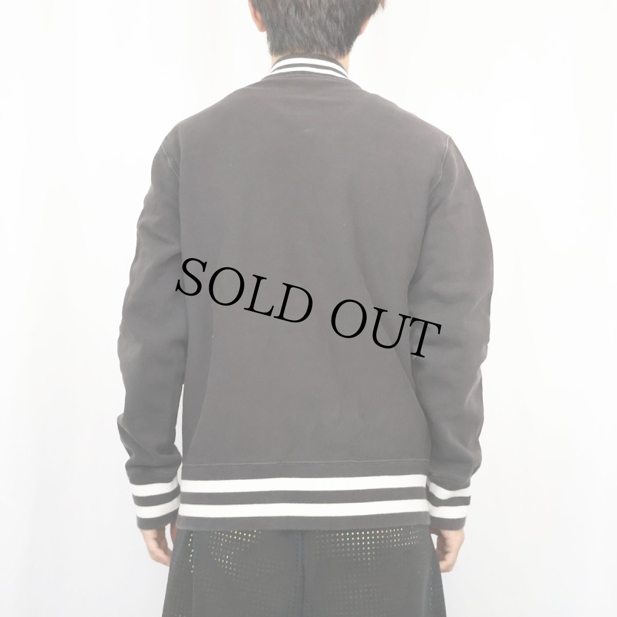 画像3: Champion REVERSE WEAVE USA製 ロゴ刺繍 スウェットスナップカーディガン BLACK M (3)