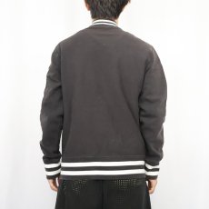 画像3: Champion REVERSE WEAVE USA製 ロゴ刺繍 スウェットスナップカーディガン BLACK M (3)