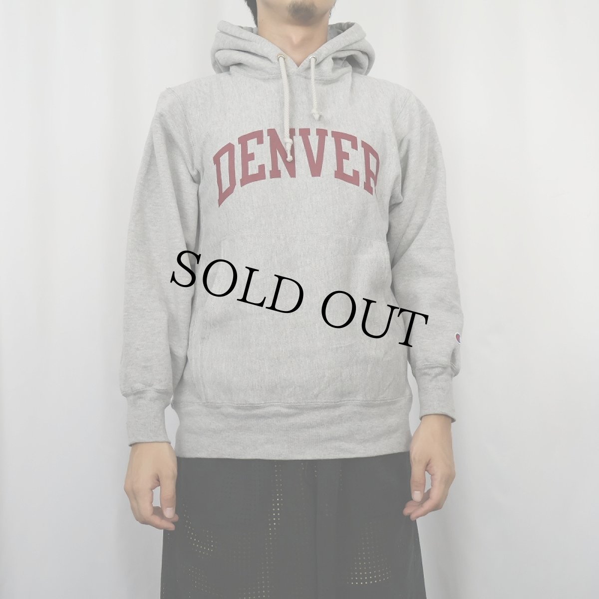 画像2: 2000's Champion REVERSE WEAVE "DENVER" プリントスウェットフーディー S (2)