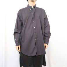 画像2: Ralph Lauren ロゴ刺繍 コットンボタンダウンシャツ BLACK XL (2)