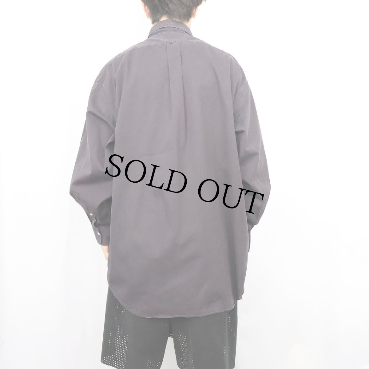 画像3: Ralph Lauren ロゴ刺繍 コットンボタンダウンシャツ BLACK XL (3)