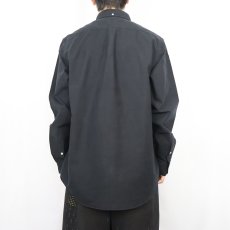 画像3: Ralph Lauren ロゴ刺繍 コットンボタンダウンシャツ BLACK L (3)