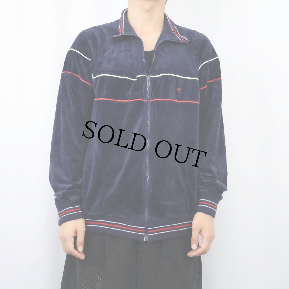 画像2: 80〜90's Christian Dior MONSIEUR ベロアトラックジャケット NAVY L (2)