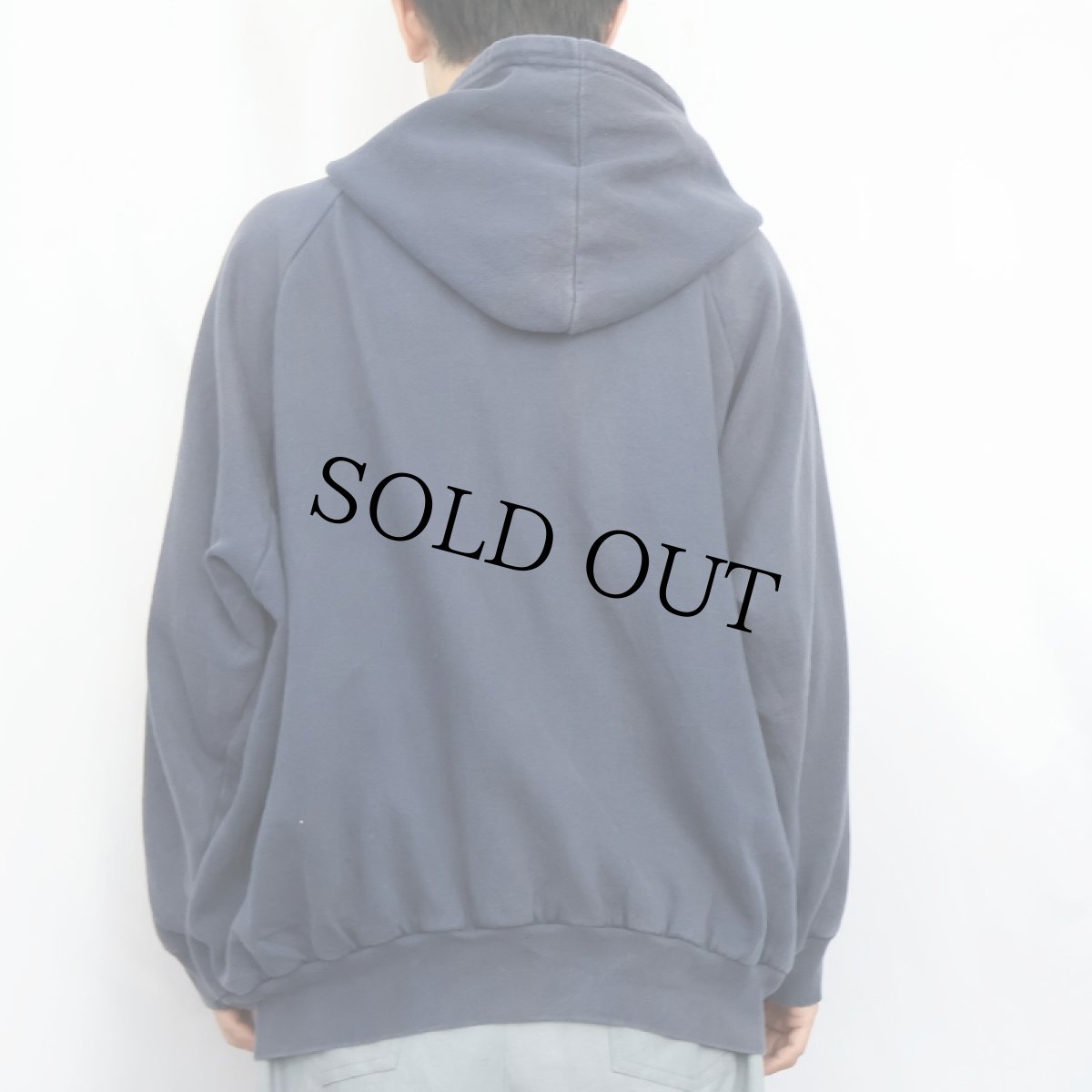 画像3: Bay Trading 裏サーマル ラグランスウェットジップパーカー NAVY LT (3)