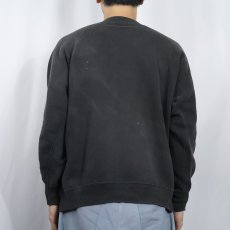 画像3: 60's 脇下三角ガゼット 無地 ラグランスウェット BLACK (3)