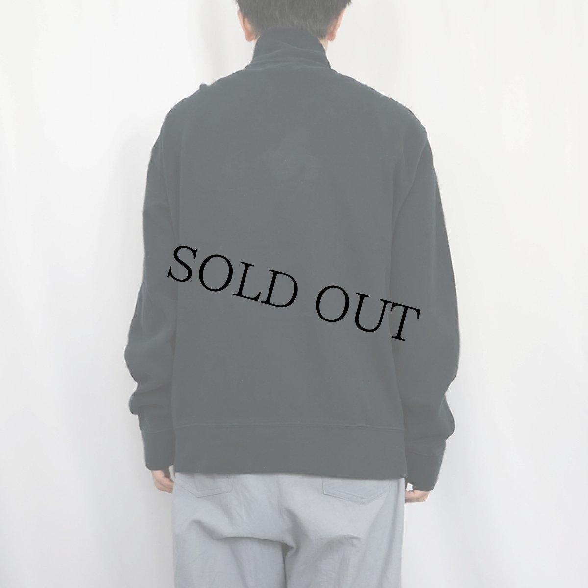 画像3: POLO Ralph Lauren フルジップ コットンリブニットセーター BLACK L (3)