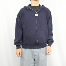 画像2: 80's Sears USA製 スウェットジップパーカー NAVY XL (2)