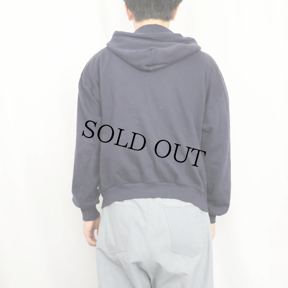 画像3: 80's Sears USA製 スウェットジップパーカー NAVY XL (3)