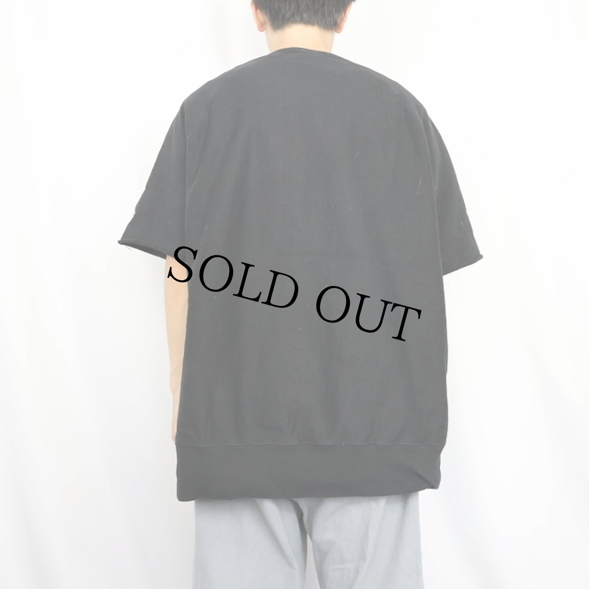 画像3: 2000's Champion REVERSE WEAVE カットオフスリーブ ラグランスウェット BLACK XXL (3)