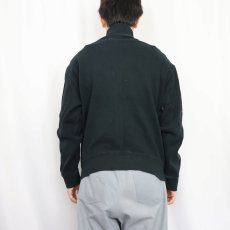 画像3: POLO Ralph Lauren フルジップ コットンリブニットセーター BLACK L (3)