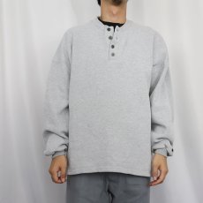 画像2: 90's RUSSELL ATHLETIC USA製 ヘンリーネック 鹿の子スウェット L (2)