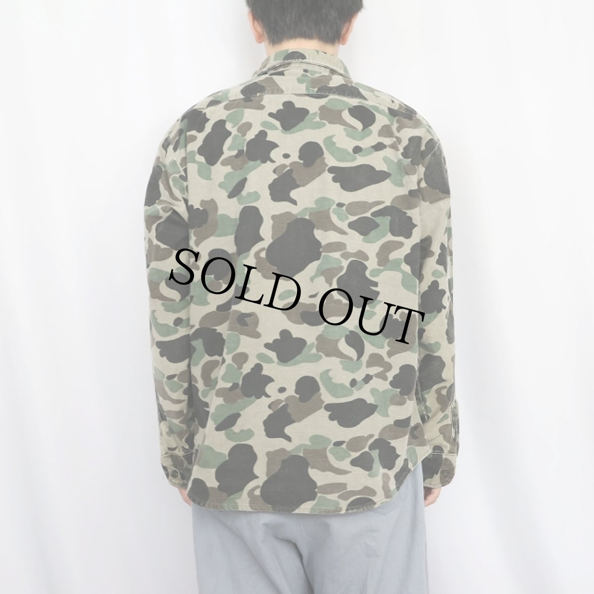 画像3: 70〜80's FIVE BROTHERS USA製 ダックハンターカモ柄 シャモアクロスシャツ L (3)