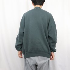 画像3: 90's〜 RUSSELL ATHLETIC USA製 前V 無地スウェット GREEN XL (3)